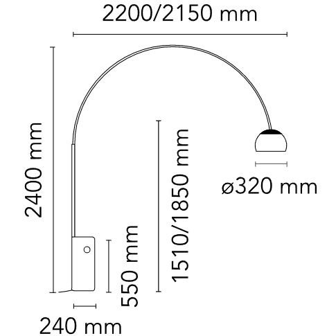 Superior Arco K Apparecchio da pavimento